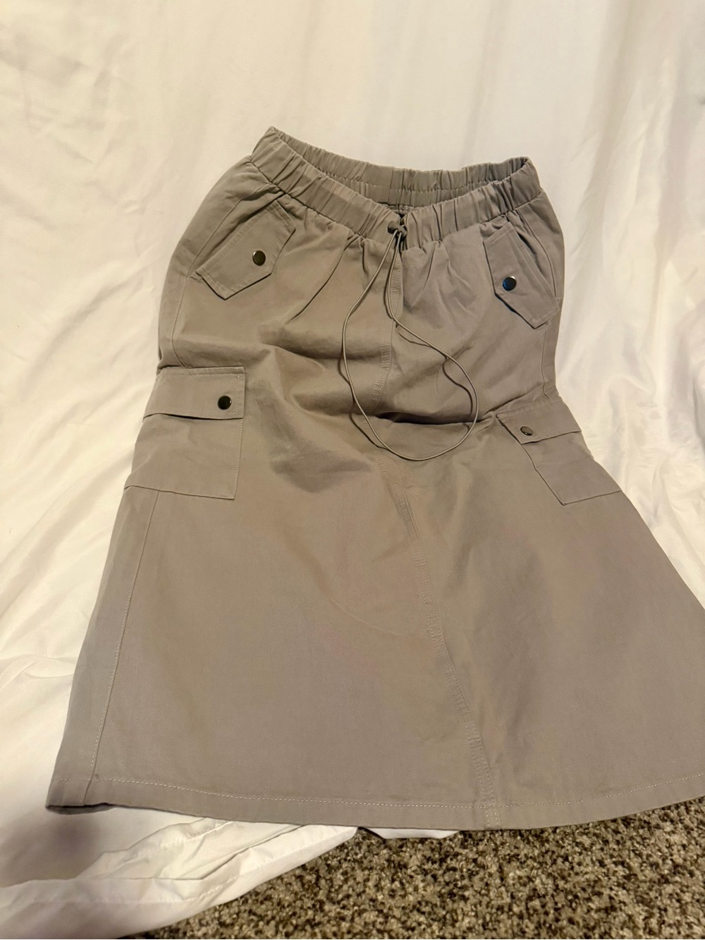 Women's Utility A-Line Skirt in Light Taupe